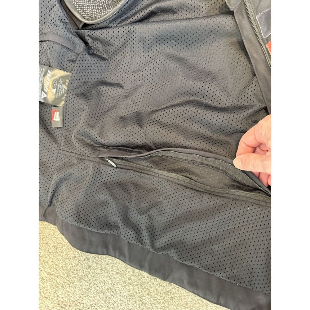 Dainese Codice Controllo Black Motorcycle Jacket Padded Armor Size 46 READ - Picture 15 of 16
